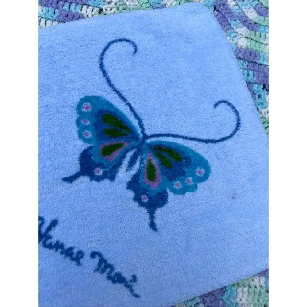 Vintage Butterfly Washcloths Set of 3